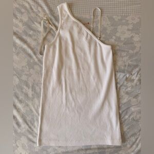 Helmut Lang | Unisex Cream Knit Tank
